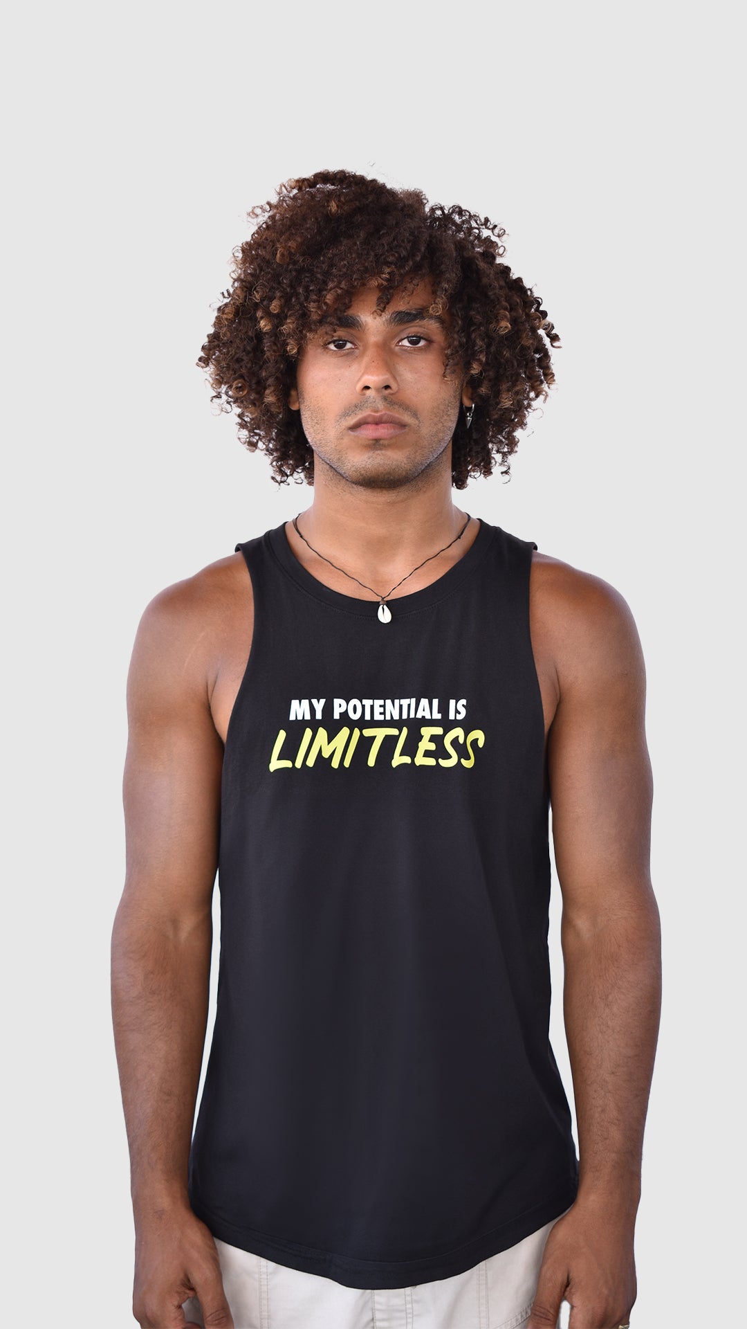 MY POTIENTIAL IS LIMITLESS TANKTOP IN BLACK